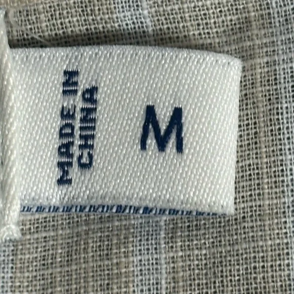 Vineyard Vines Tan White Striped V-Neck 3/4
Sleeve Casual Breezy Blouse size M - Picture 5 of 9